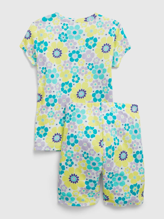 Kids 100% Organic Cotton Floral PJ Shorts Set