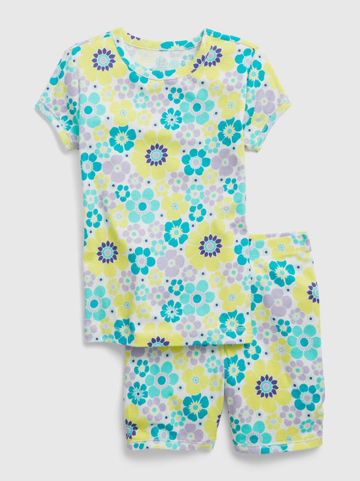 Kids 100% Organic Cotton Floral PJ Shorts Set