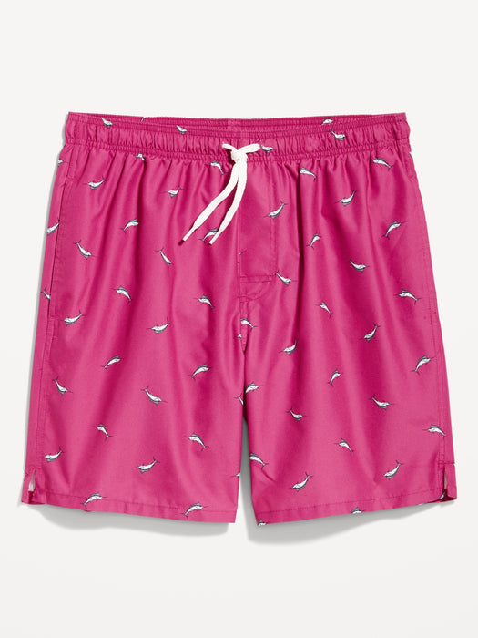 Printed Swim Trunks --7-inch inseam