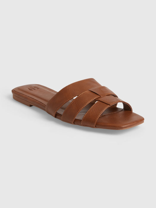 Faux-Leather Sandals