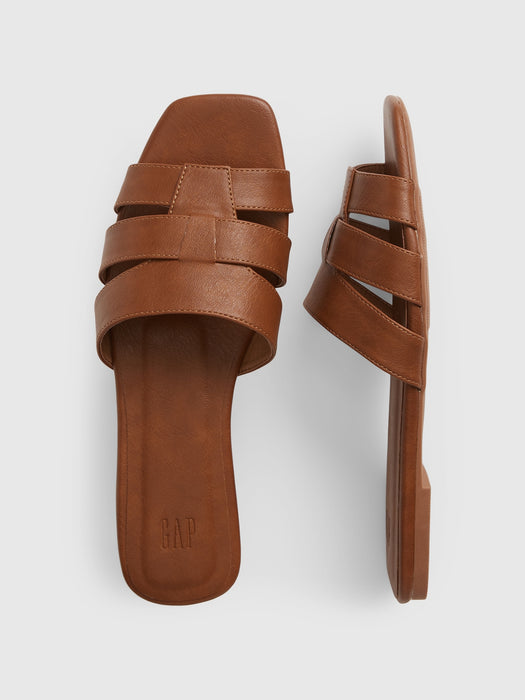 Faux-Leather Sandals