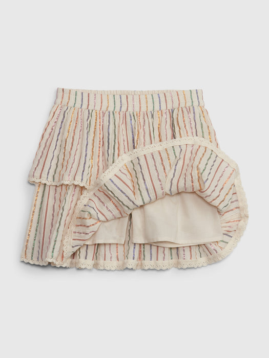 Kids Crinkle Gauze Ruffle Skort