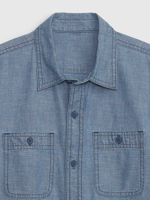 Kids Chambray Shirt with Washwell