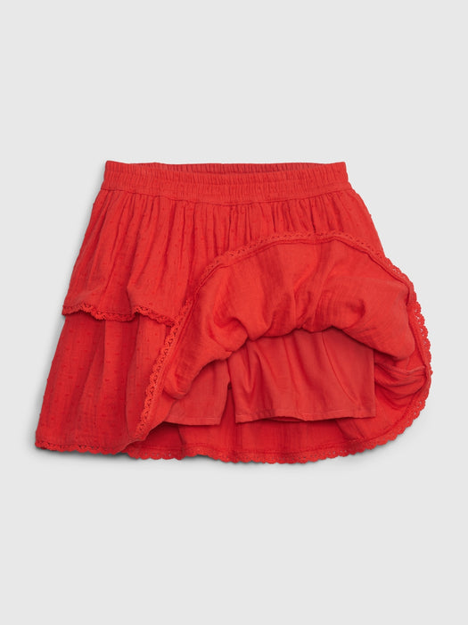 Kids Crinkle Gauze Ruffle Skort