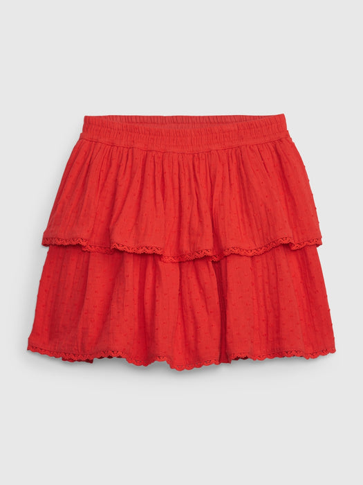 Kids Crinkle Gauze Ruffle Skort