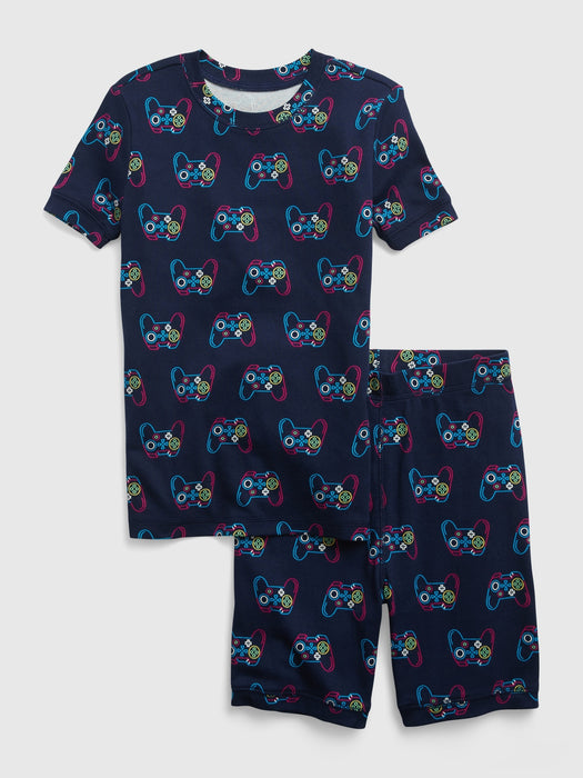 Kids 100% Organic Cotton Gamer PJ Shorts Set