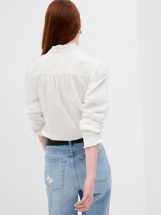 Ruffle Pintuck Shirt