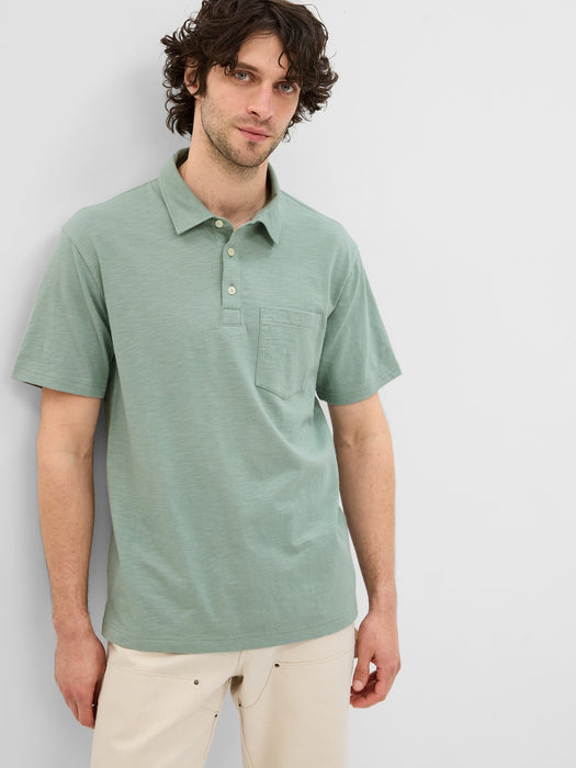 Slub Pocket Polo Shirt