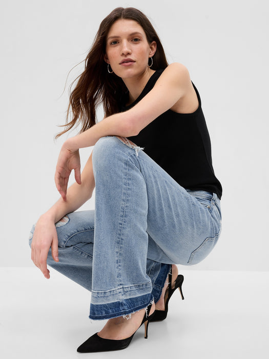 Low Rise '70s Flare Jeans with Washwell