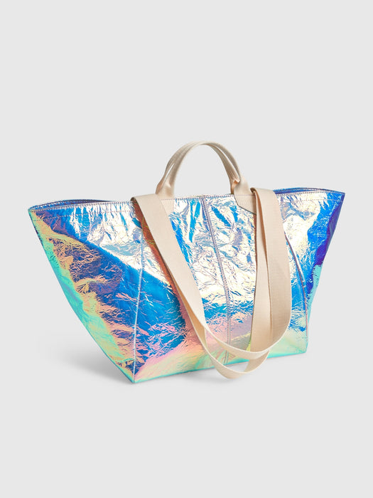 Rainbow Metallic Tote Bag