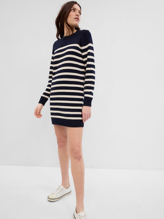 Stripe Mini Sweater Dress