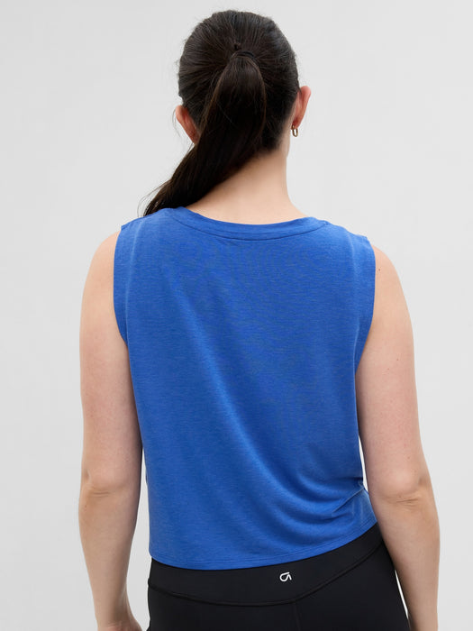 GapFit Recycled Breathe Cropped Muscle Tank Top