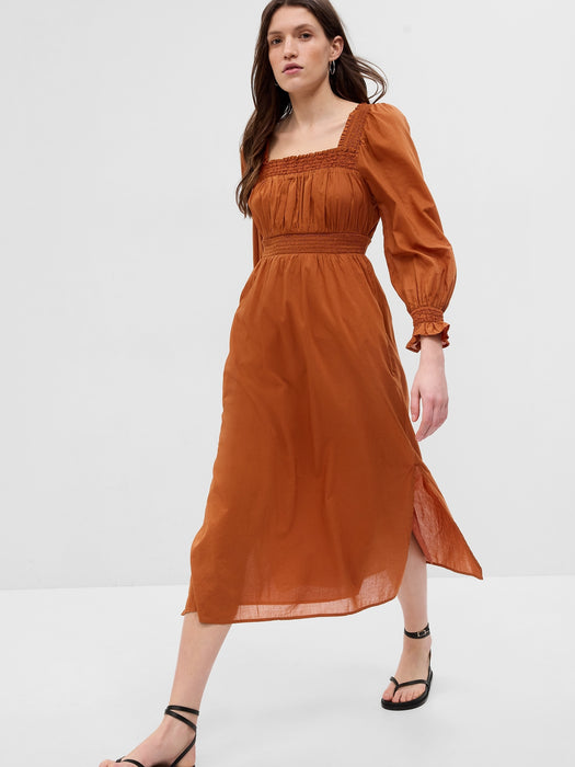 Puff Sleeve Smocked Maxi Dress