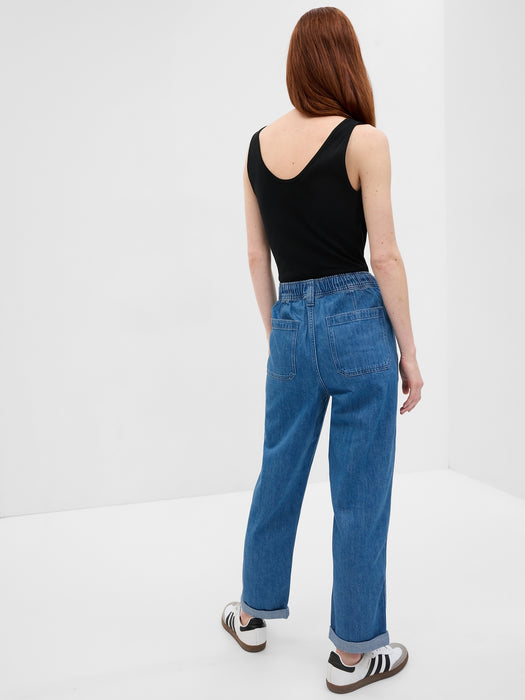 Mid Rise Easy Pull-On Jeans