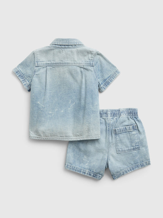 Baby Denim Outfit Set with Washwell