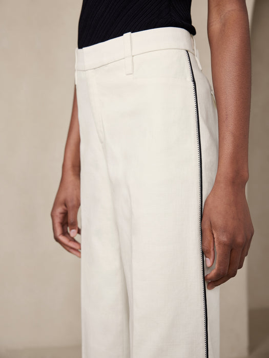 Carolina Straight Cotton-Linen Pant