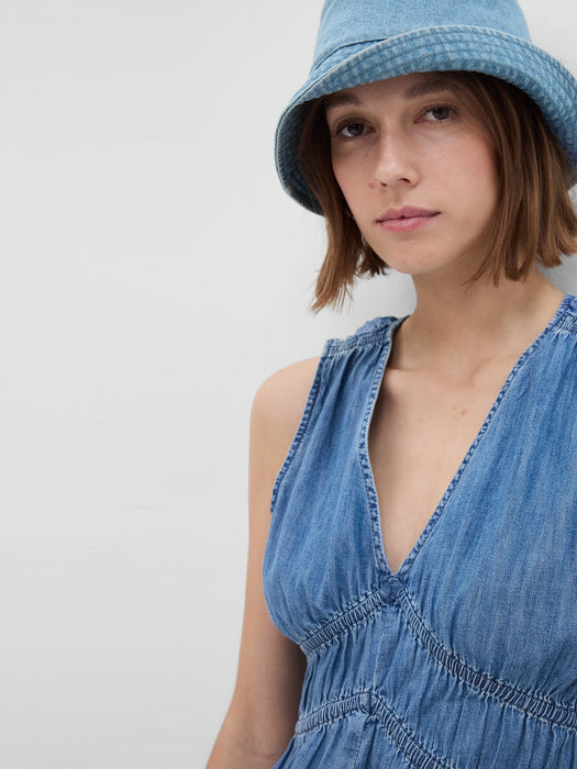 100% Organic Cotton Denim Top with Washwell