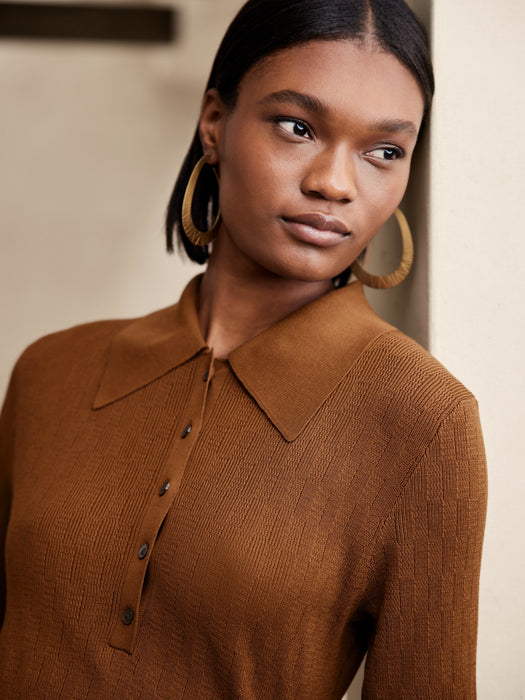 Aria Sweater Polo Top