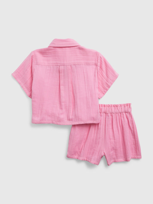 Toddler Crinkle Gauze Outfit Set