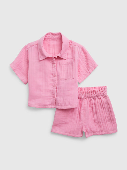 Toddler Crinkle Gauze Outfit Set