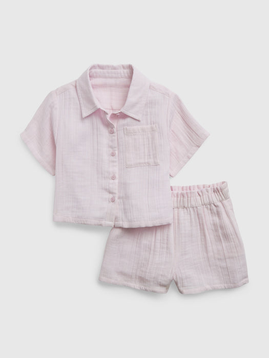 Toddler Crinkle Gauze Outfit Set