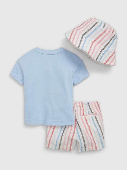 Baby Linen-Cotton Outfit Set