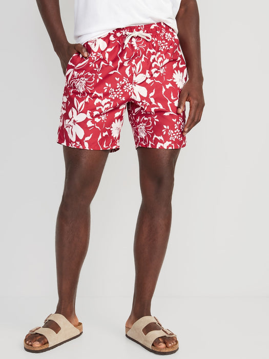 Printed Swim Trunks --7-inch inseam