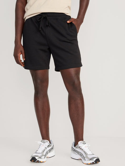 Garment-Washed Fleece Sweat Shorts -- 7-inch inseam