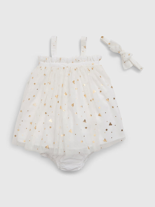 Baby Metallic Brannan Bear Tulle Dress Set