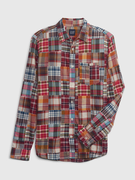 Plaid Patchwork Shirt