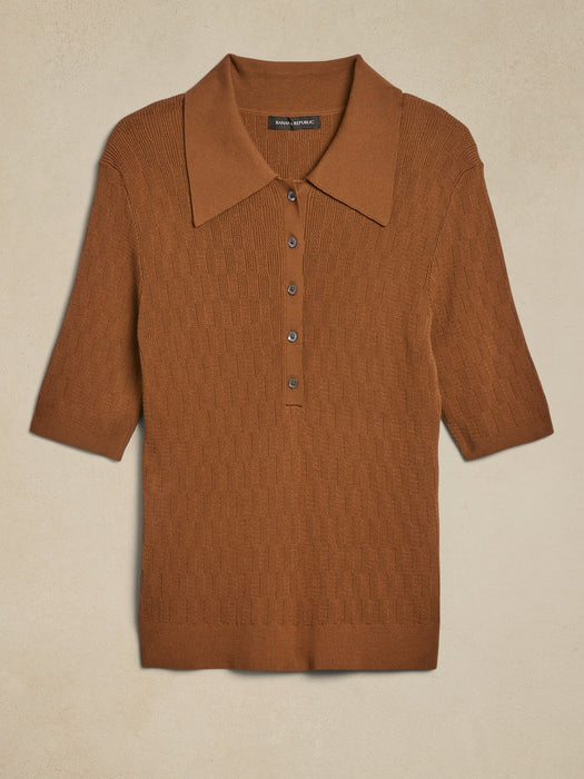 Aria Sweater Polo Top