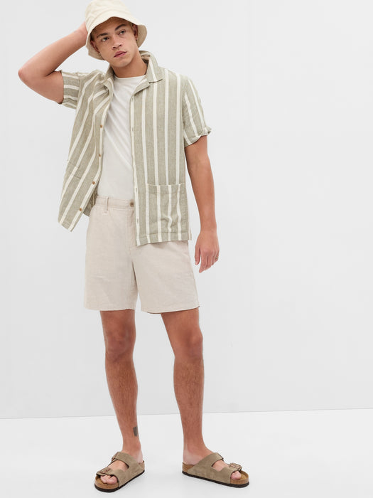 Linen-Cotton Cabana Shirt