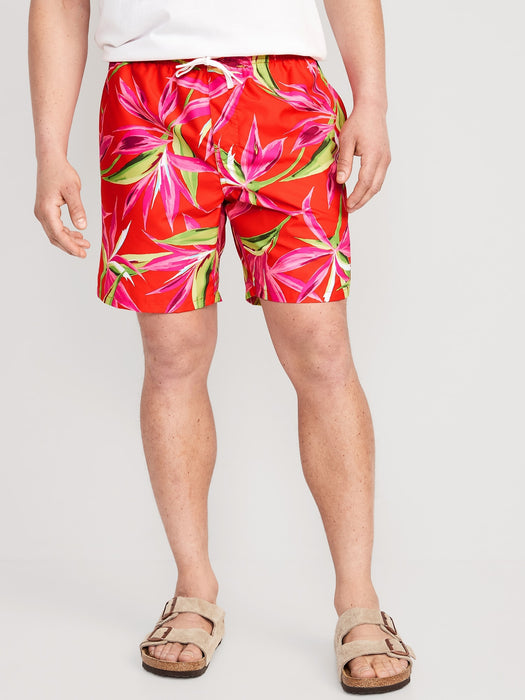 Printed Swim Trunks --7-inch inseam