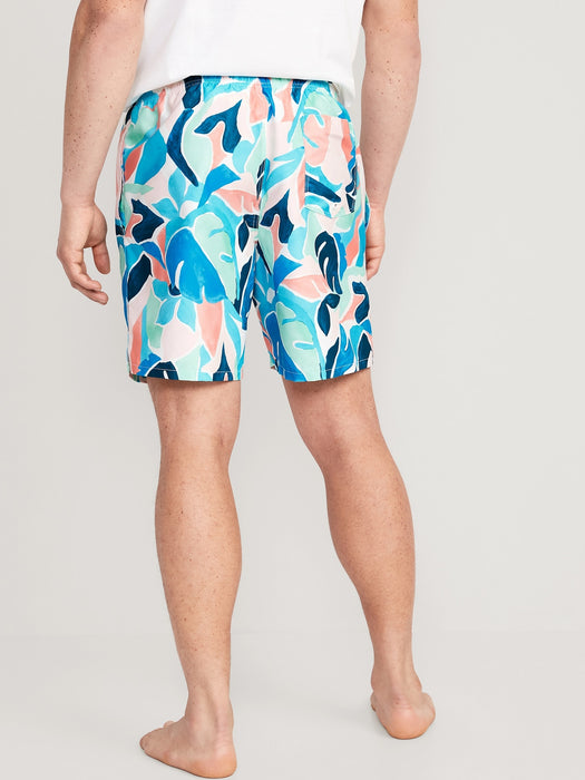 Printed Swim Trunks --7-inch inseam