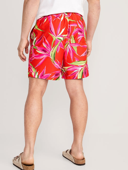 Printed Swim Trunks --7-inch inseam