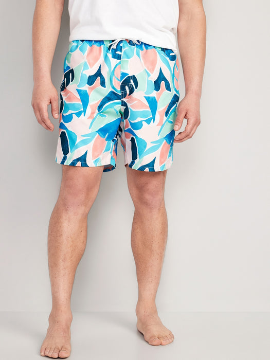 Printed Swim Trunks -- 7-inch inseam