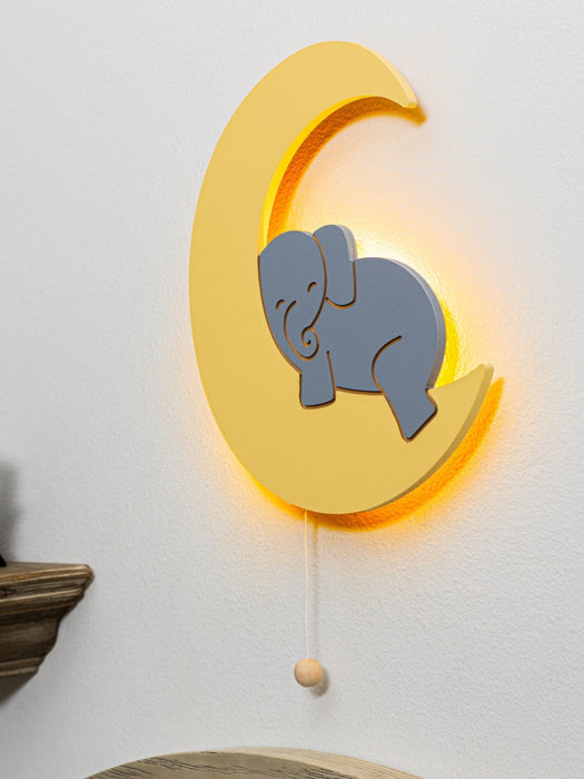 LumiDreams Wall Light Elephant on Moon