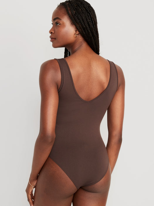 Seamless Base-Layer Tank Top Bodysuit