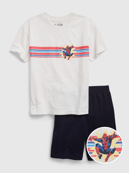 GapKids &#124 Marvel 100% Recycled Spider-Man PJ Shorts Set