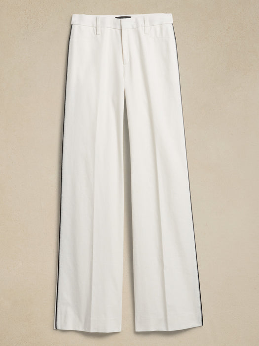 Carolina Straight Cotton-Linen Pant