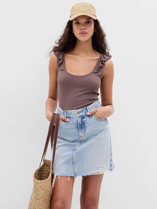 Mini Rib Flutter Tank Top