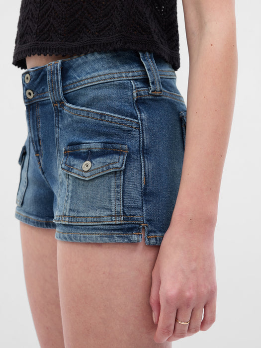 PROJECT GAP Low Rise Y2K Denim Shorts with Washwell