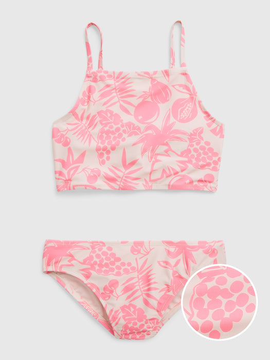 Kids Recycled Fruit Tankini Swim Two-Piece