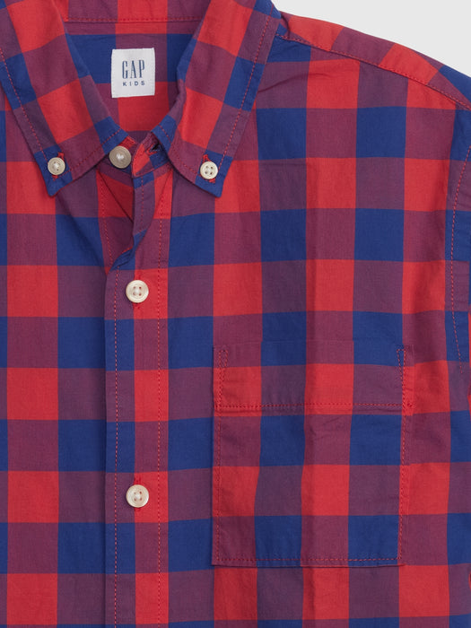 Kids Poplin Button-Down Shirt