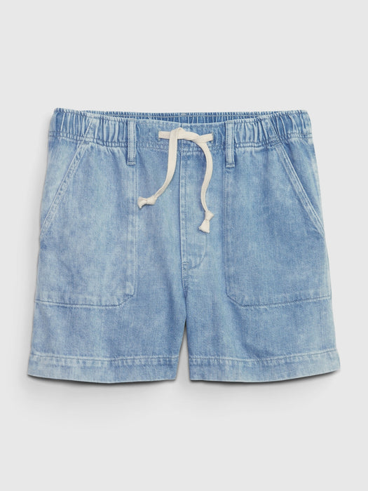 Easy Denim Utility Shorts with Washwell