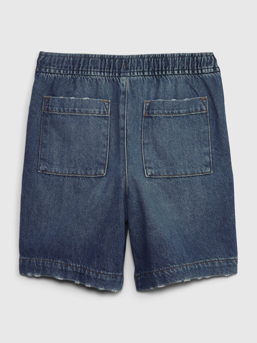 Kids Easy Pull-On Denim Shorts with Washwell