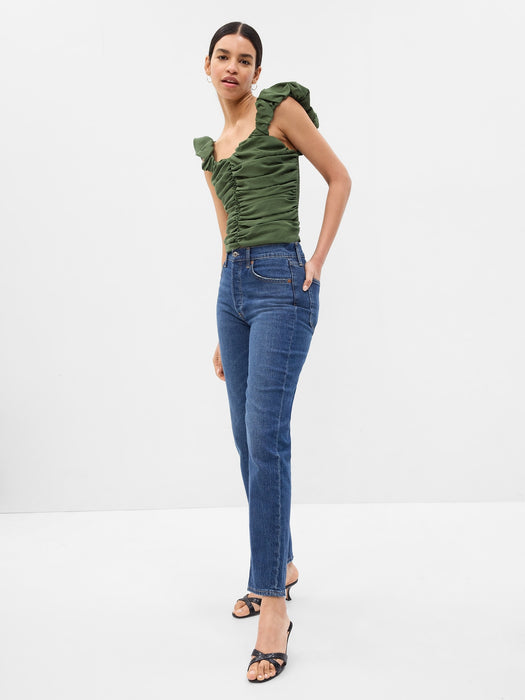 Cropped Ruched Top