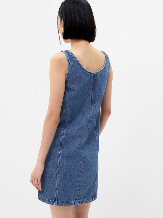 A-Line Denim Mini Dress