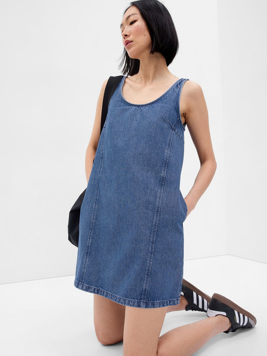 A-Line Denim Mini Dress