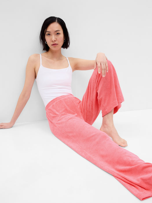 Towel Terry Wide Leg Pants